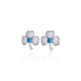 Celtic Shamrock Silver Post Earrings TE2791 - Jewelry