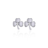 Celtic Shamrock Silver Post Earrings TE2791 - Jewelry