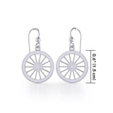Wagon Wheel Silver Earrings TE2793 - Jewelry