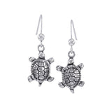 Diamondback Turtle Silver Earrings TE2798 - Jewelry