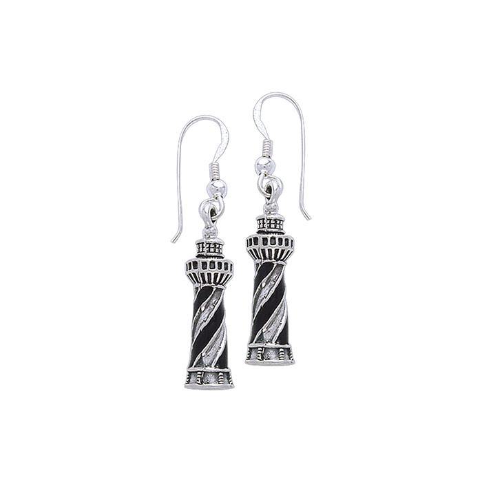 Cape Hatteras Lighthouse Silver Silver Earrings TE2826 - Jewelry