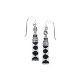 Cape Lookout Lighthouse Silver Silver Earrings TE2832 - Jewelry