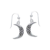 Celtic Spiral Moon Earrings TE2914 - Jewelry