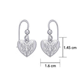 Eternal Heart Celtic Knots Silver Earrings TE2935