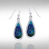 Pear Cabochon Gemstone Silver Earrings TE2942 - Jewelry