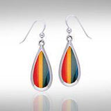 Pear Cabochon Gemstone Silver Earrings TE2942 - Jewelry