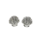 Seashell Sterling Silver Post Earring TE429