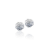 Celtic Knotwork Sterling Silver Post Earrings TE458