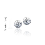 Celtic Knotwork Silver Earrings TE458 - Jewelry