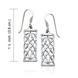 Celtic Knotwork Silver Earrings TE464 - Jewelry