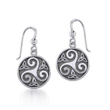 Celtic Silver Spiral Earrings TE652 - Jewelry