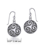 Celtic Silver Spiral Earrings TE652 - Jewelry