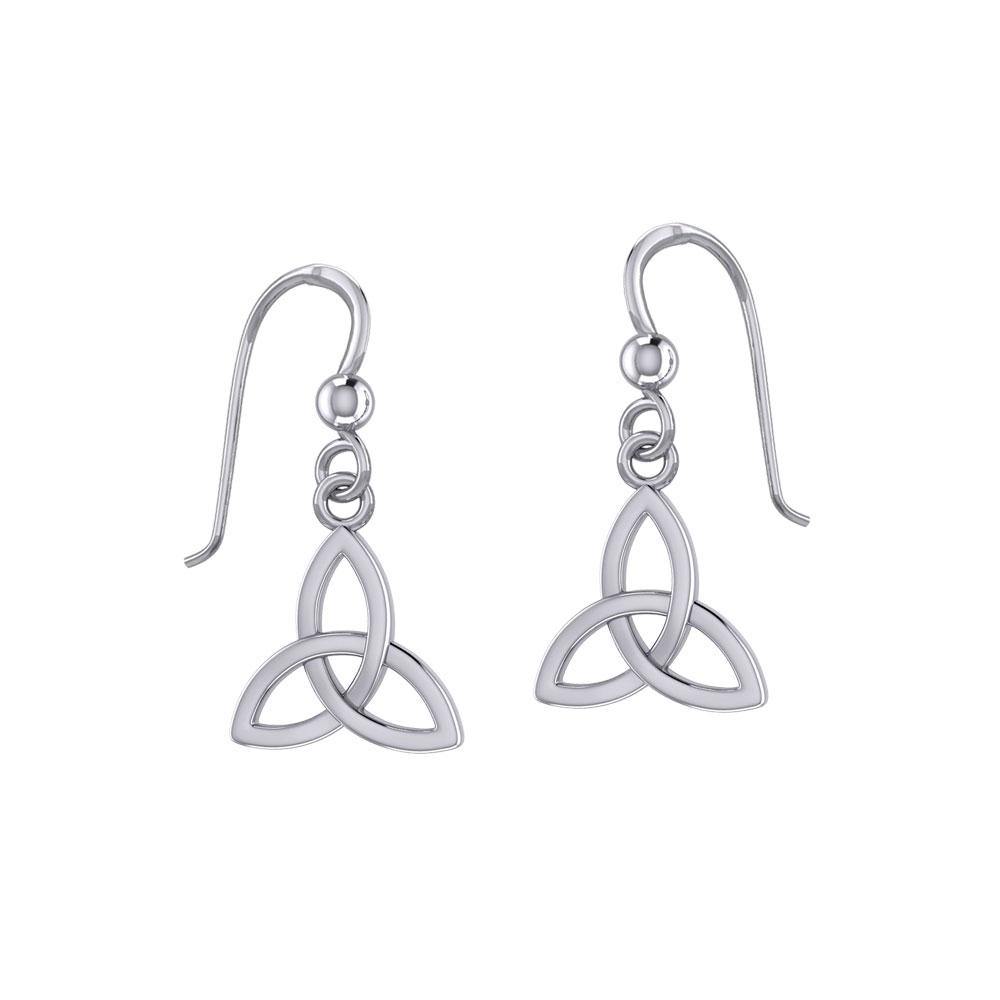 Celtic Knotwork Silver Triquetra Earrings TE659 - Jewelry