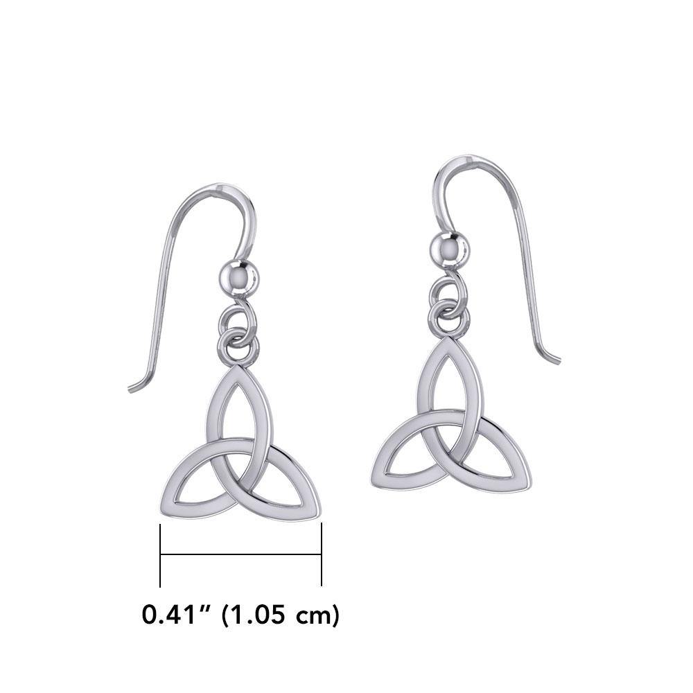 Celtic Knotwork Silver Triquetra Earrings TE659 - Jewelry