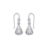 Celtic Knotwork Silver Triquetra Filigree Earrings TE683 - Jewelry