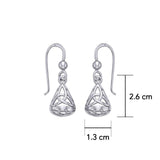 Celtic Knotwork Silver Triquetra Filigree Earrings TE683 - Jewelry
