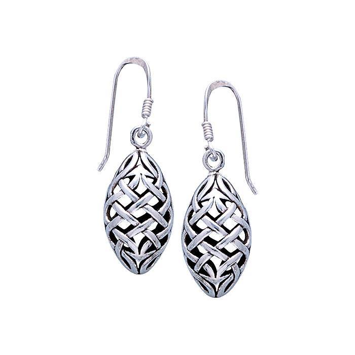Celtic Knotwork Silver Earrings TE684 - Jewelry