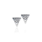 Celtic Knotwork Silver Earrings TE691 - Jewelry