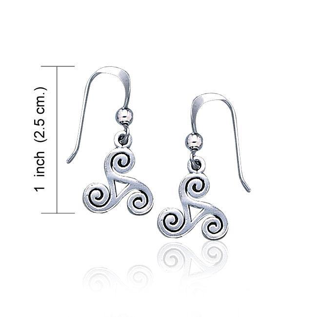Celtic Silver Spiral Earrings TE693 - Jewelry