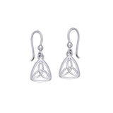 Adorned by the timeless Celtic Triquetra ~ Sterling Silver Dangling Earrings TE745