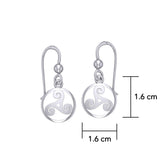 Celtic Threefold Silver Earrings TE854