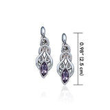 Celtic Knotwork Silver Earrings TE861 - Jewelry