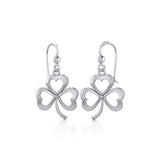 Celtic Shamrock Silver Earrings TE868