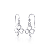 Celtic Shamrock Silver Earrings TE877 - Jewelry