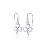 Celtic Shamrock Silver Earrings TE877