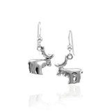 Moose Sterling Silver Earrings TE889 - Jewelry