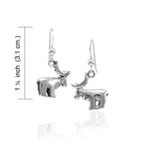 Moose Sterling Silver Earrings TE889 - Jewelry