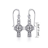 Celtic Knotwork Silver Cross Earrings TE907 - Jewelry