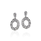 Celtic Knotwork Silver Earrings TE949 - Jewelry