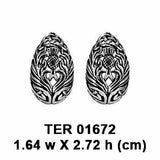 A strong emblem in full bloom ~ Sterling Silver Jewelry Celtic Thistle Post Earrings TER1672 - Jewelry