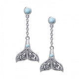 Celtic Whale Tail Gemstone Earrings TER027 - Jewelry