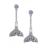 Celtic Whale Tail Gemstone Earrings TER027 - Jewelry