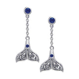 Celtic Whale Tail Gemstone Earrings TER027 - Jewelry