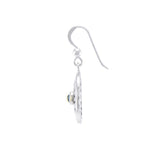Celtic Knots Compass Silver Earrings with Gemstone TER035 - Jewelry