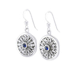 Celtic Knots Compass Silver Earrings with Gemstone TER035 - Jewelry