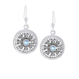 Celtic Knots Compass Silver Earrings with Gemstone TER035 - Jewelry