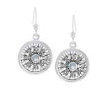 Celtic Knots Compass Silver Earrings with Gemstone TER035 - Jewelry