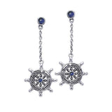 Celtic Knots Silver Ship's Wheel Earrings TER036