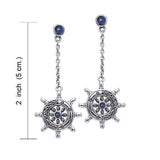 Celtic Knots Silver Ship's Wheel Earrings TER036 - Jewelry