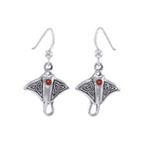 Celtic Manta Ray Sterling Silver Hook Earring TER037 - Jewelry