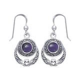 Celtic Knotwork Silver Claddagh Earrings TER070 - Jewelry