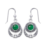 Celtic Knotwork Silver Claddagh Earrings TER070 - Jewelry