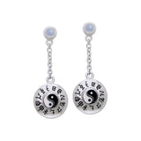 Chinese Astrology Yin Yang Sterling Silver Earrings TER074