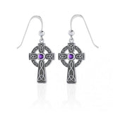 A beautiful statement of pride and faith ~ Sterling Silver Jewelry Celtic Cross Hook Earrings TER075