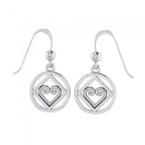 NA Recovery Heart Silver Earrings TER078