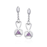Encircled Symbols Silver Earrings TER079 - Jewelry